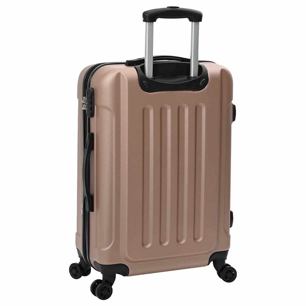 Koffert med lås 3 pcs Rosegull 50 x 31 x 78 cm ABS-plast