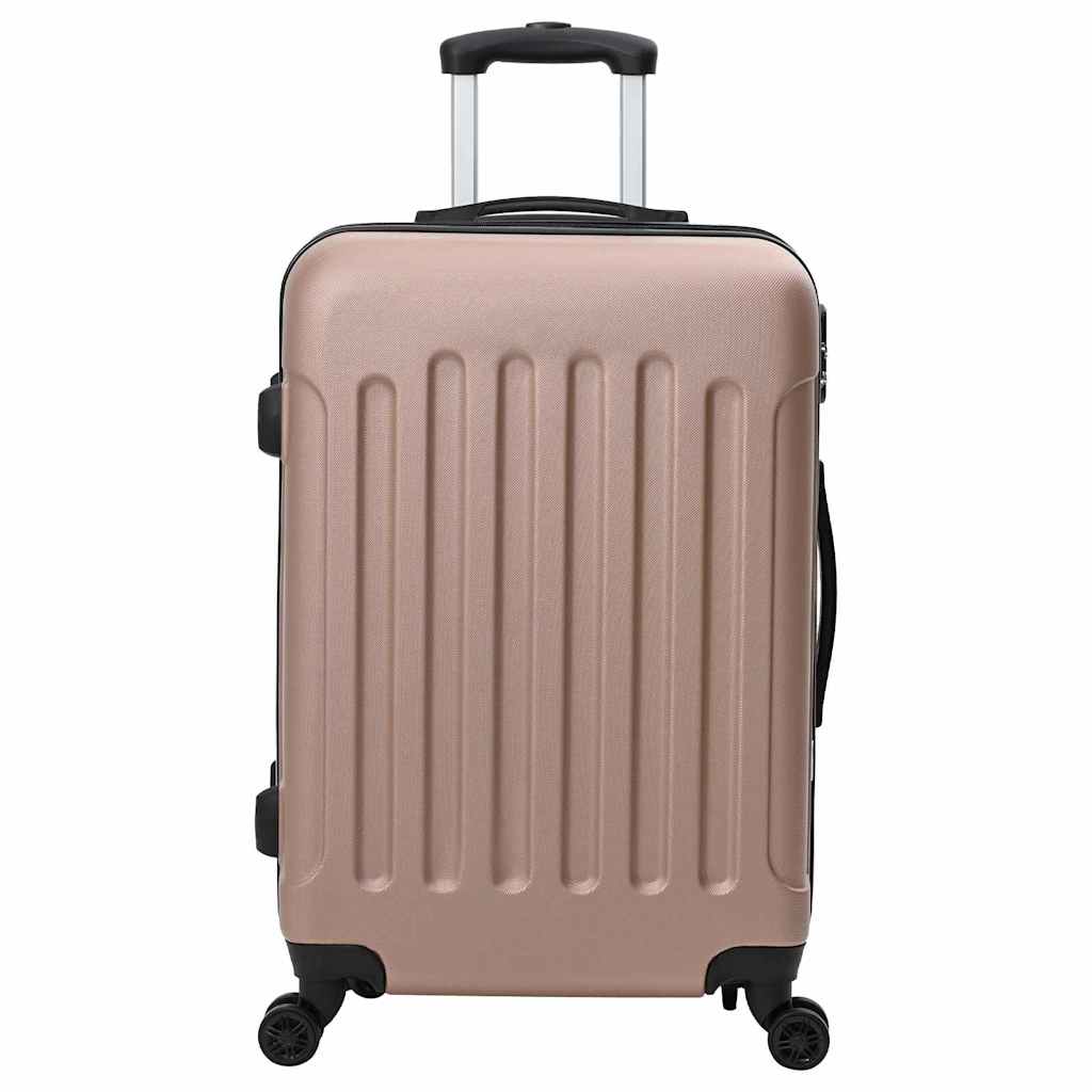 Koffert med lås 3 pcs Rosegull 50 x 31 x 78 cm ABS-plast