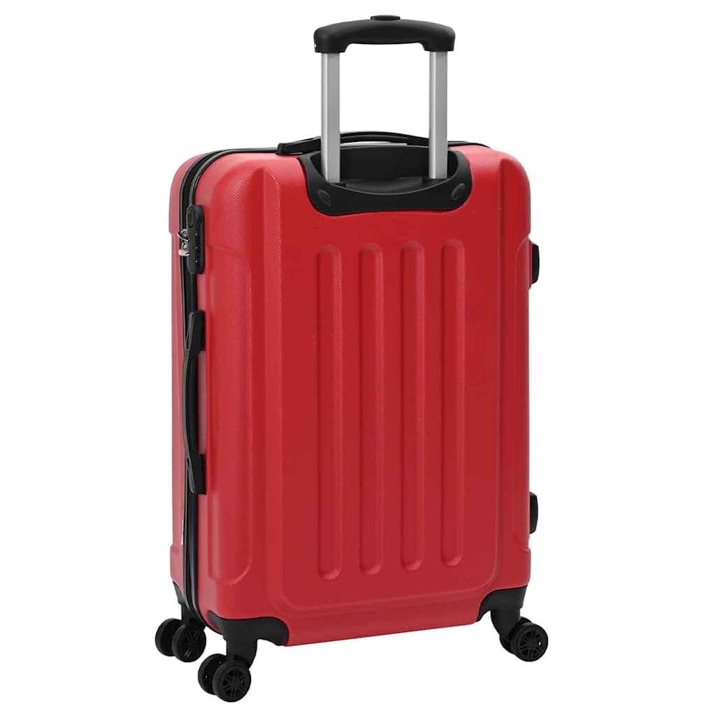 Koffert med lås 3 pcs Rød 50 x 31 x 78 cm ABS-plast