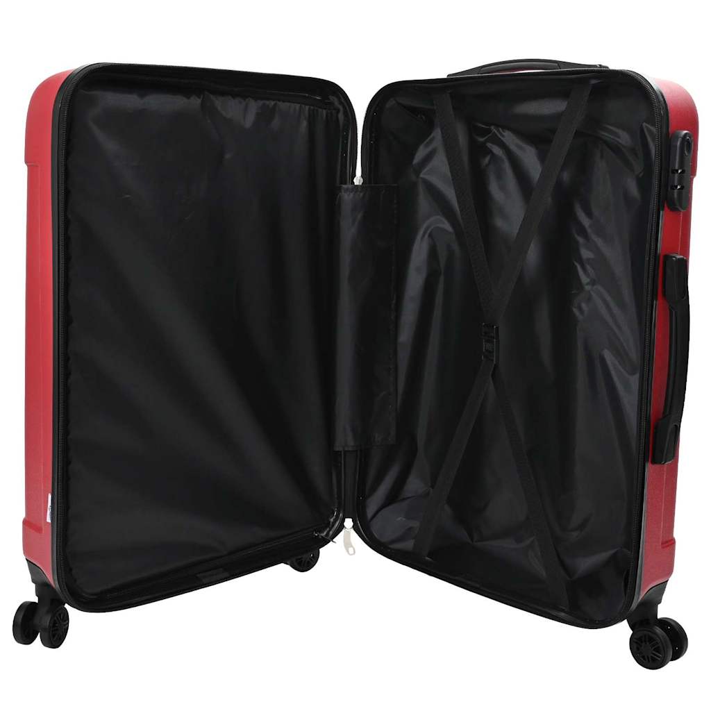 Koffert med lås 3 pcs Rød 50 x 31 x 78 cm ABS-plast