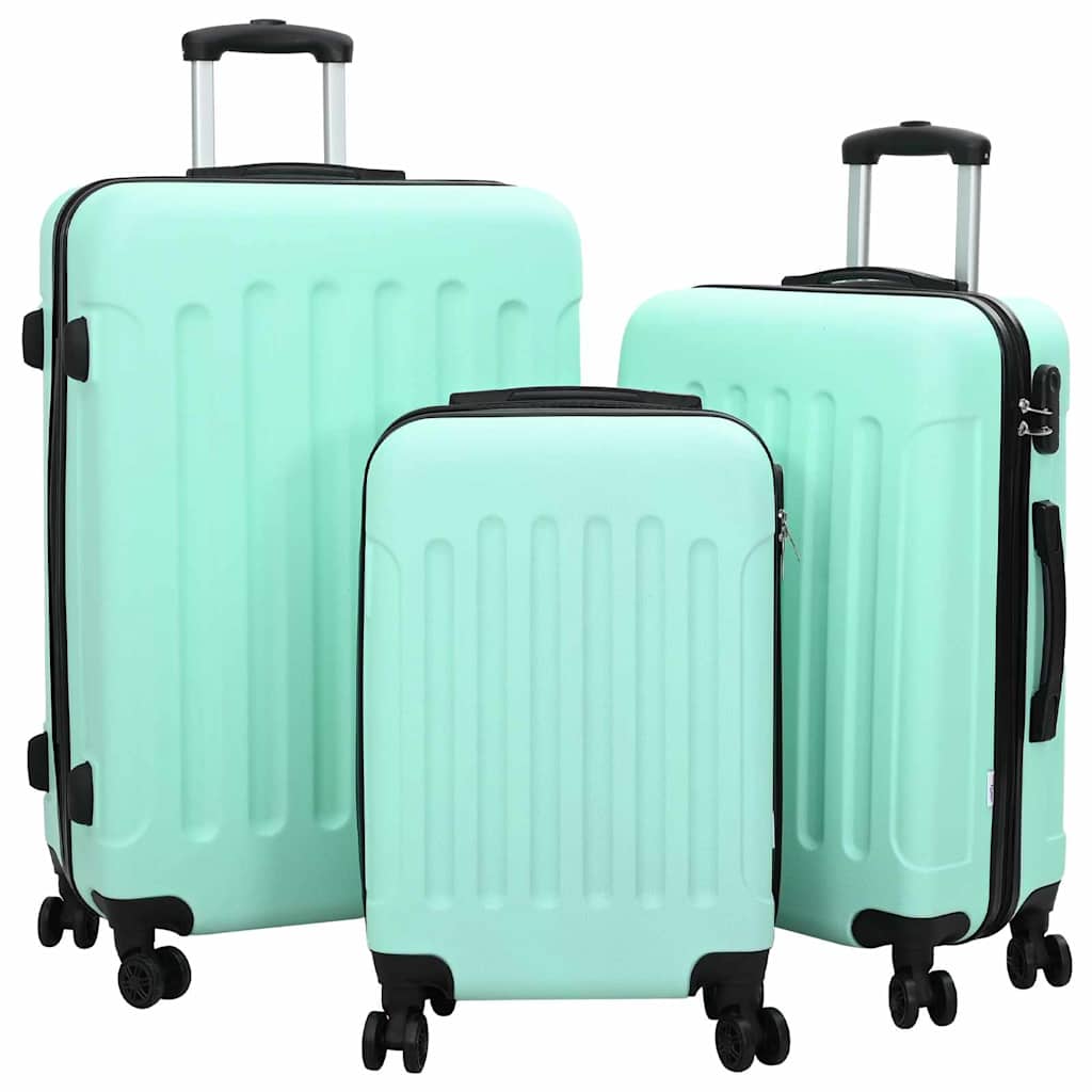 Koffert med lås 3 pcs Mintgrønn 50 x 31 x 78 cm ABS-plast