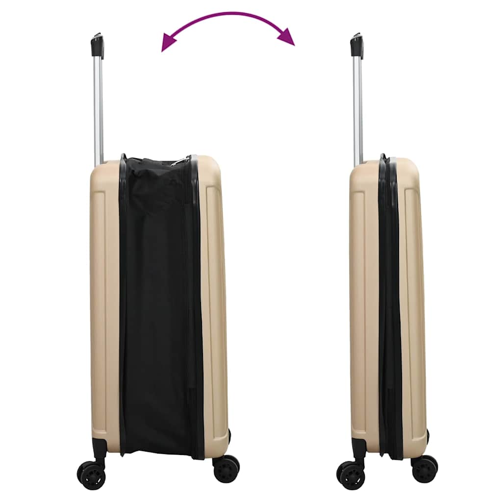 Koffert med lås champagne 43 x 27 x 66 cm ABS-plast