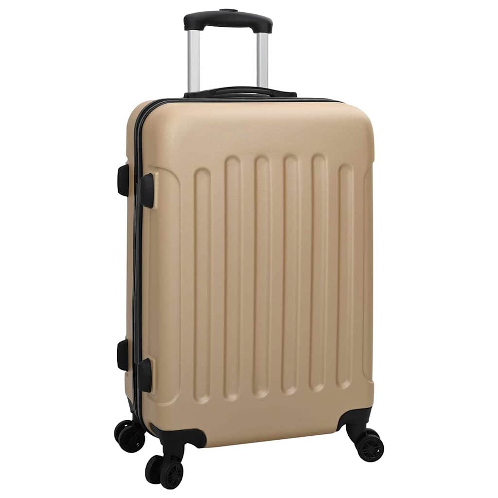 Koffert med lås 3 pcs champagne 50 x 31 x 78 cm ABS-plast