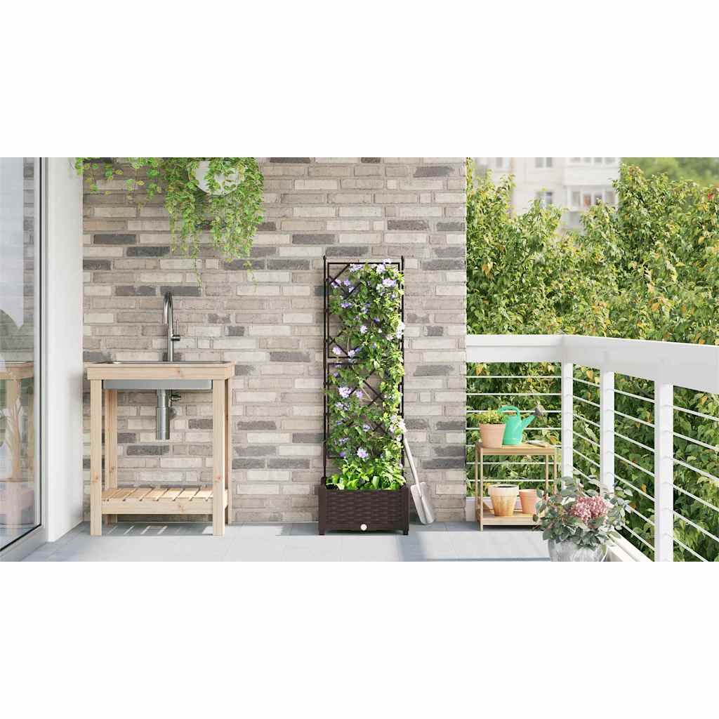 Hageblomsterpotte Brun 40 x 40 x 125,5 cm PP