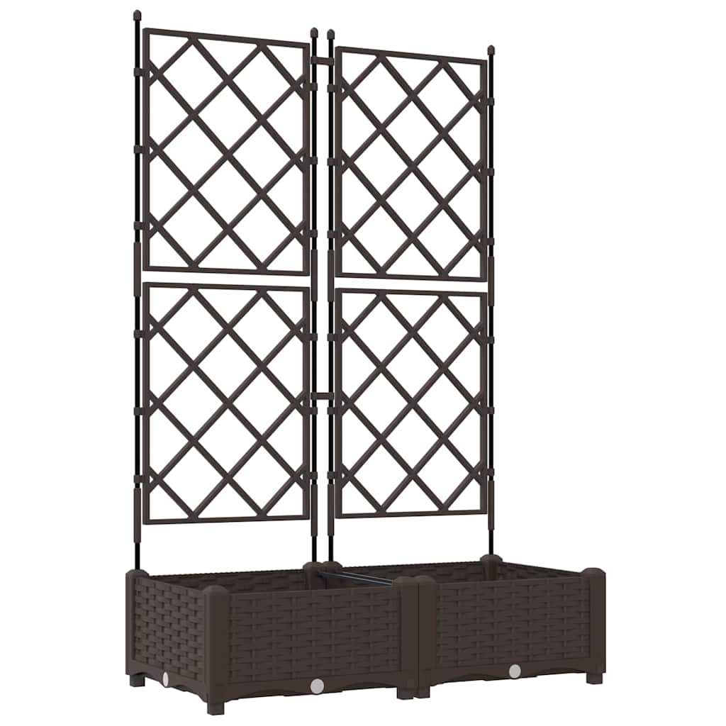 Hageblomsterpotte 2 stk. Brun 80 x 40 x 125,5 cm PP