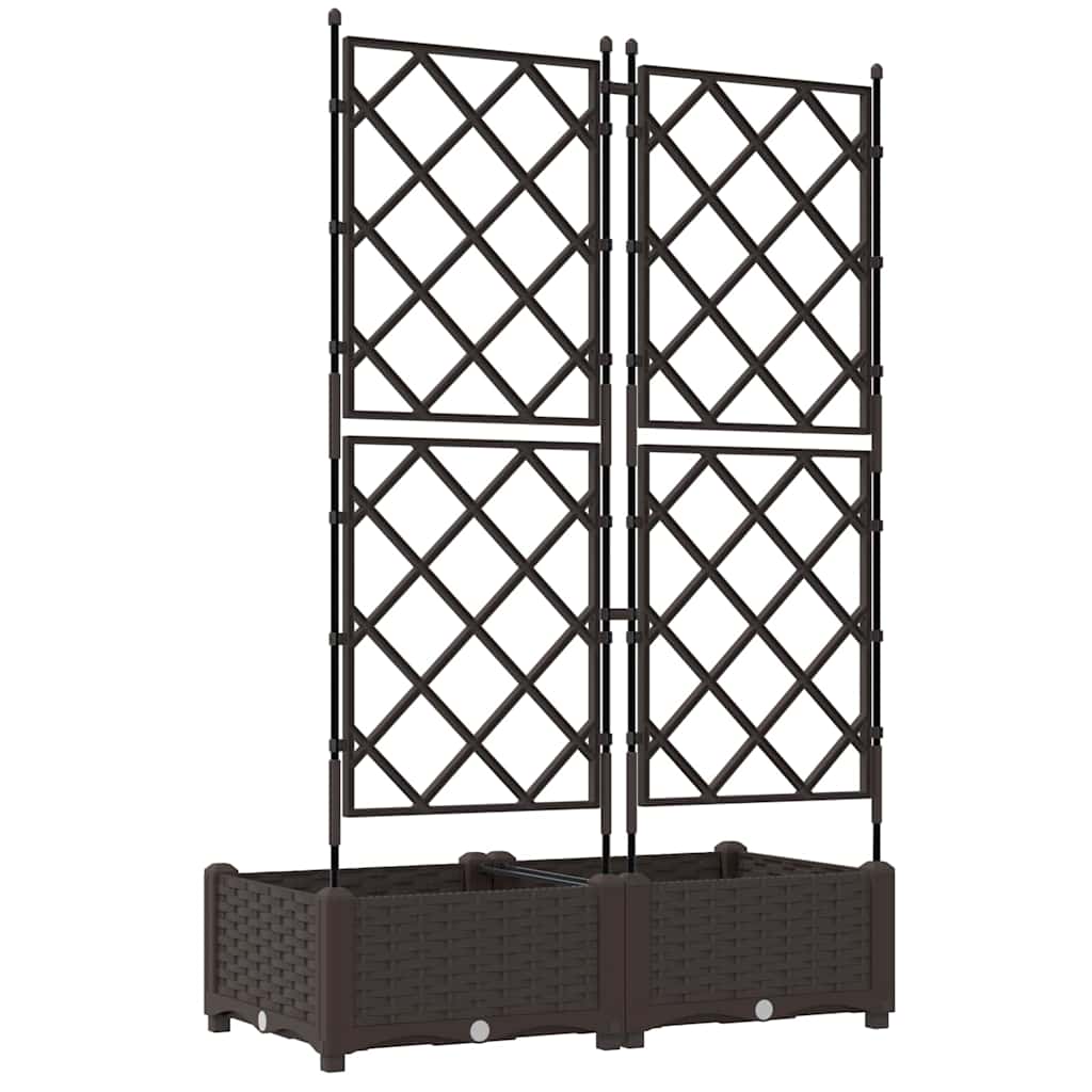 Hageblomsterpotte 2 stk. Brun 80 x 40 x 125,5 cm PP