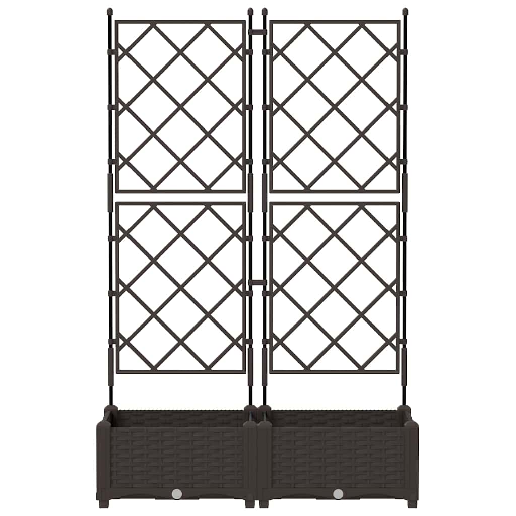 Hageblomsterpotte 2 stk. Brun 80 x 40 x 125,5 cm PP