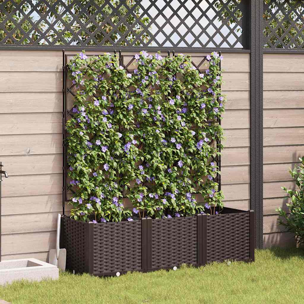 Hageblomsterpotte 3 stk. Brun 120 x 40 x 143 cm PP