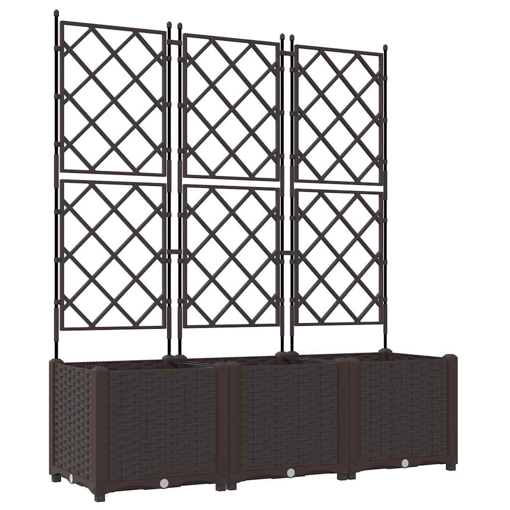 Hageblomsterpotte 3 stk. Brun 120 x 40 x 143 cm PP