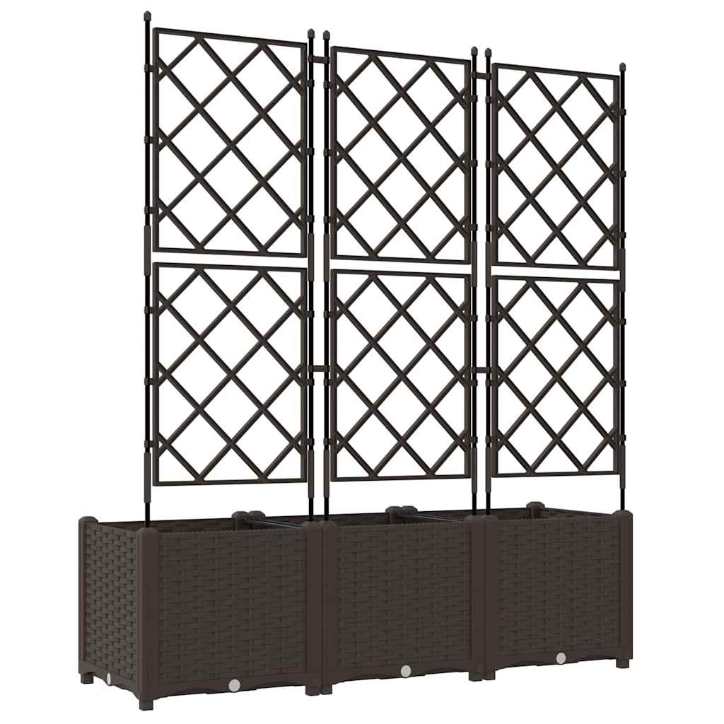 Hageblomsterpotte 3 stk. Brun 120 x 40 x 143 cm PP