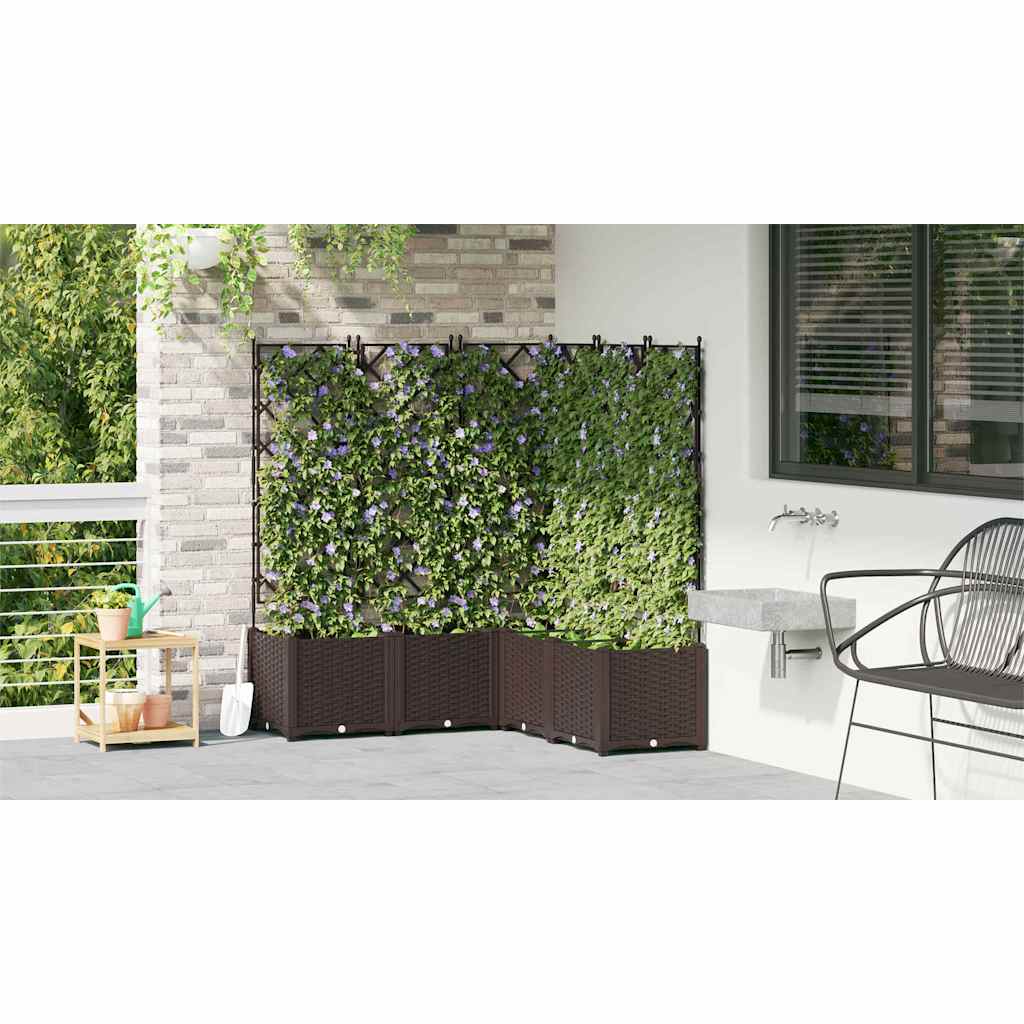 Hageblomsterpotte 5 stk. Brun 120 x 120 x 143 cm PP