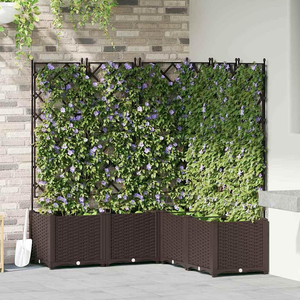 Hageblomsterpotte 5 stk. Brun 120 x 120 x 143 cm PP