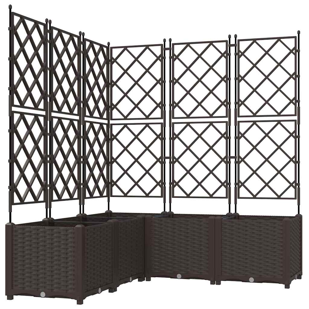 Hageblomsterpotte 5 stk. Brun 120 x 120 x 143 cm PP