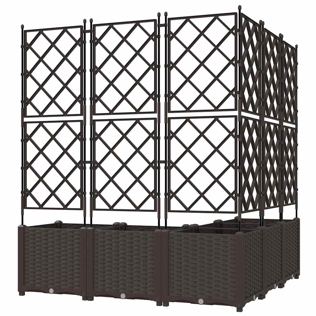 Hageblomsterpotte 5 stk. Brun 120 x 120 x 143 cm PP