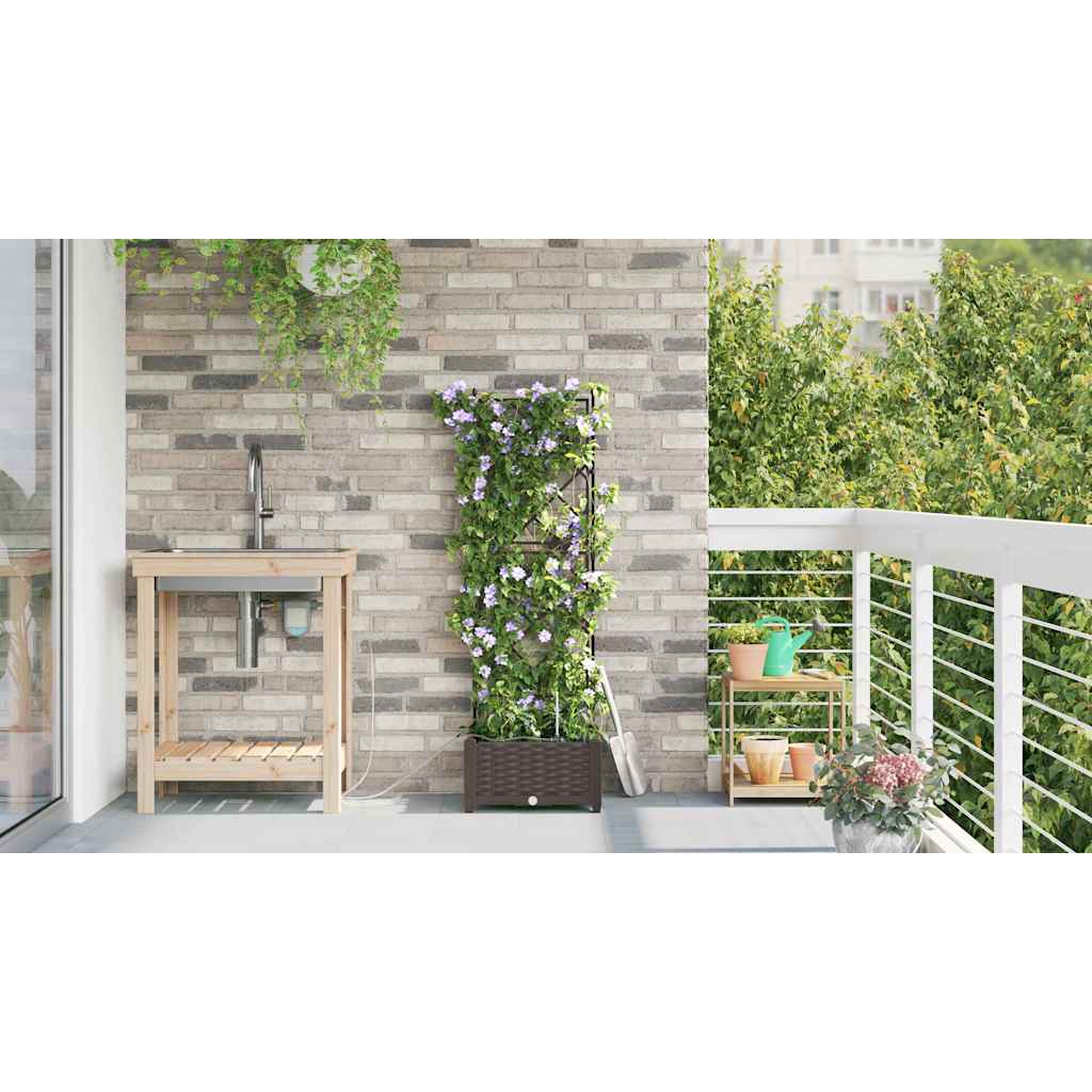 Hageblomsterpotte Brun 40 x 40 x 126 cm PP