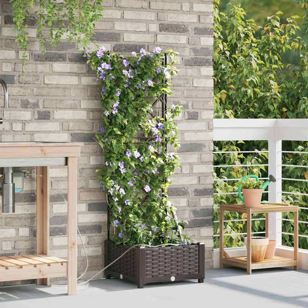 Hageblomsterpotte Brun 40 x 40 x 126 cm PP