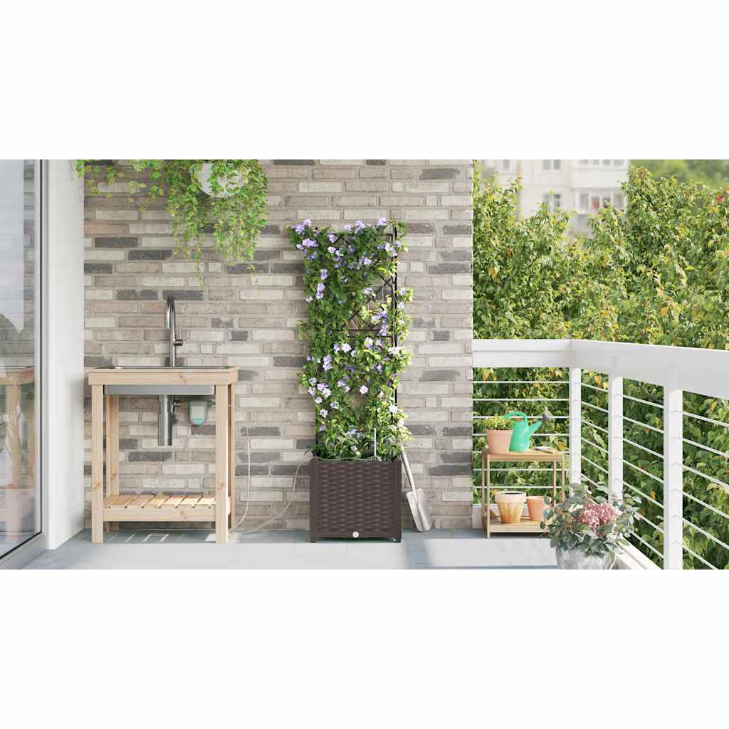 Hageblomsterpotte Brun 40 x 40 x 142 cm PP