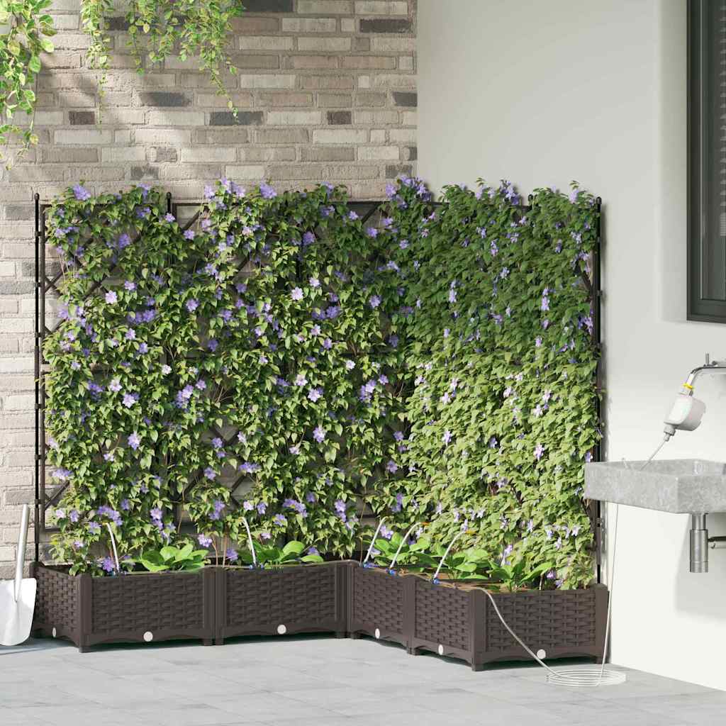 Hageblomsterpotte 5 stk. Brun 120 x 120 x 126 cm PP