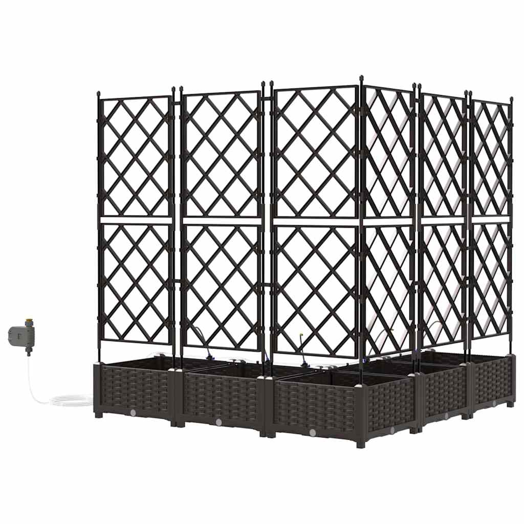 Hageblomsterpotte 5 stk. Brun 120 x 120 x 126 cm PP