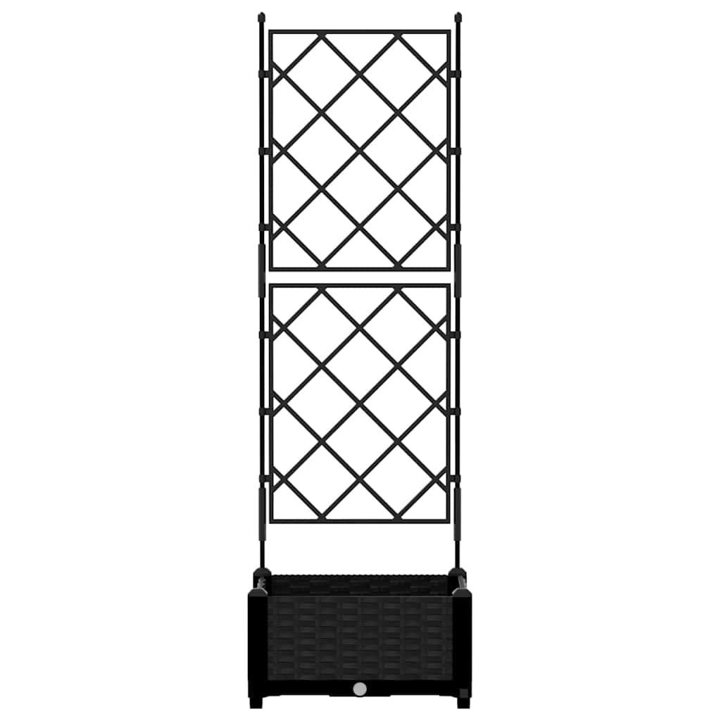 Hageblomsterpotte Svart 40 x 40 x 125,5 cm PP