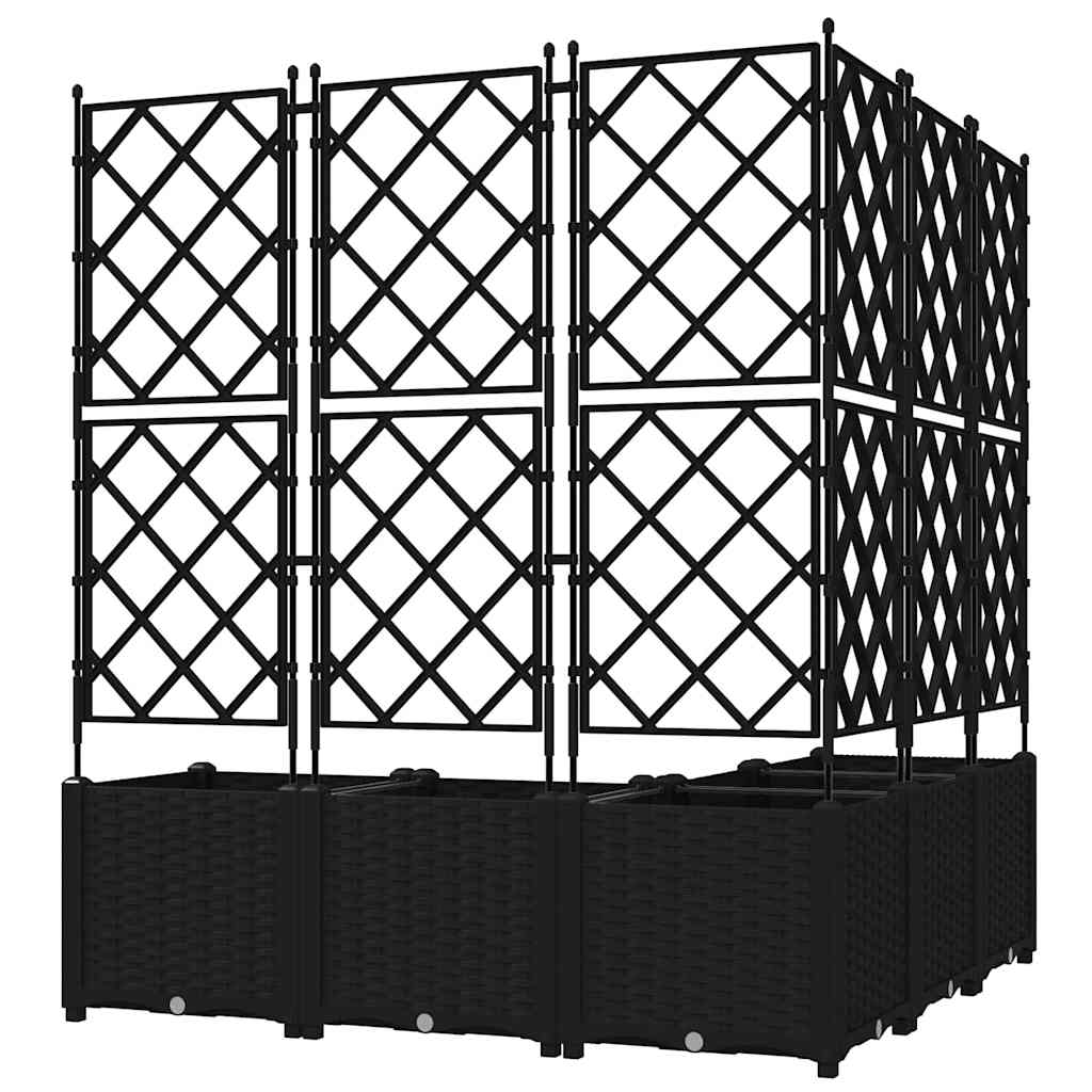 Hageblomsterpotte 5 stk. Svart 120 x 120 x 143 cm PP