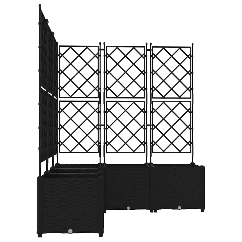 Hageblomsterpotte 5 stk. Svart 120 x 120 x 143 cm PP