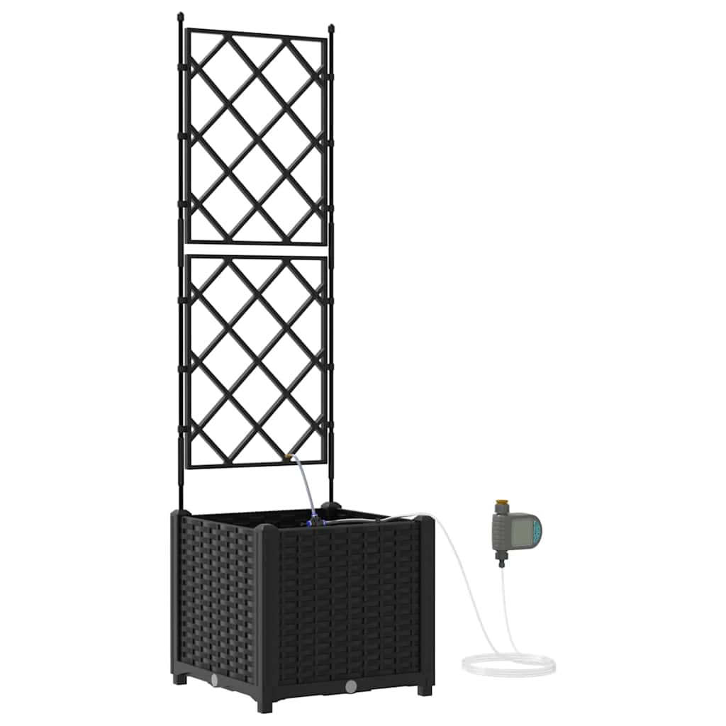Hageblomsterpotte Svart 40 x 40 x 142 cm Plast
