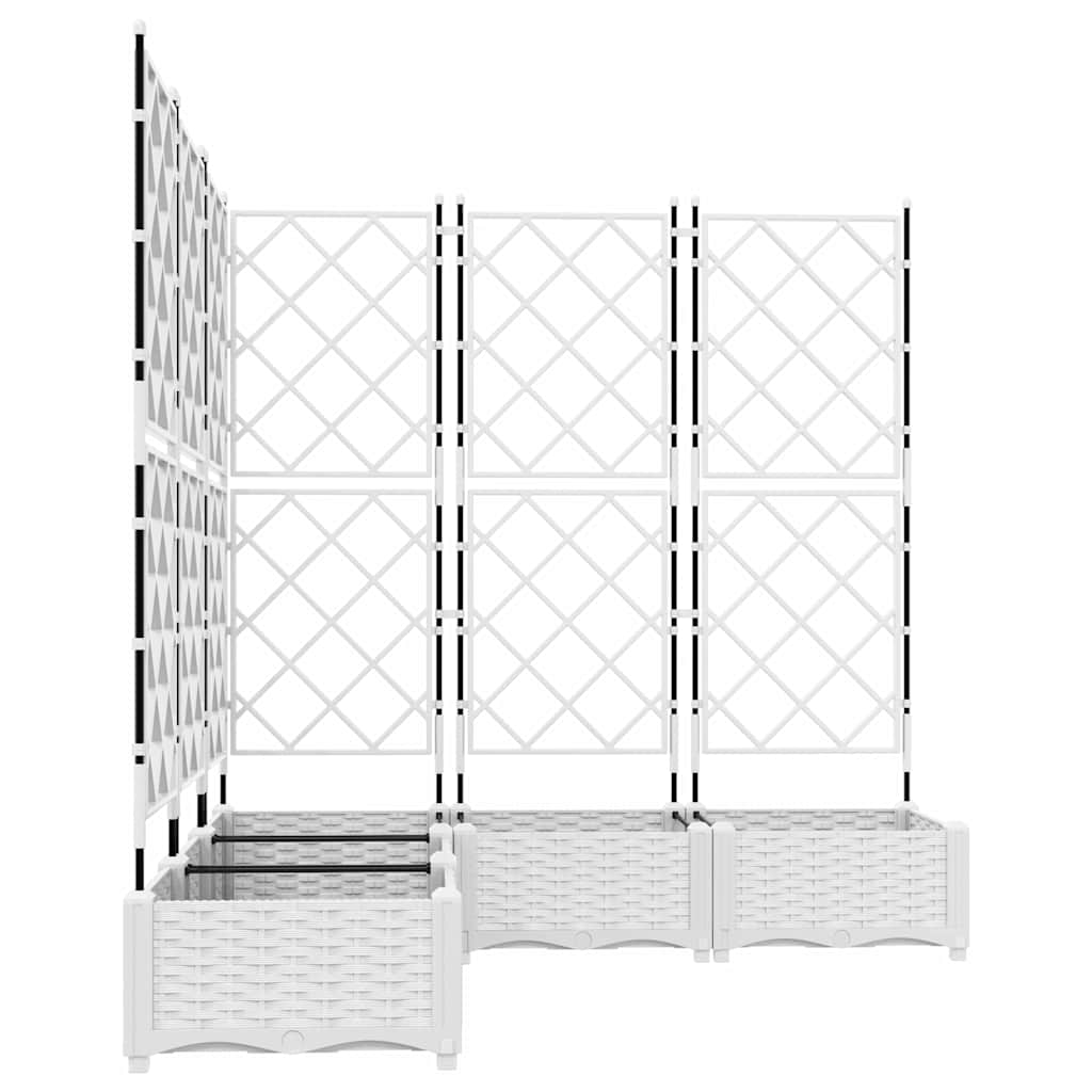 Hageblomsterpotte 5 stk. Hvit 120 x 120 x 125,5 cm PP