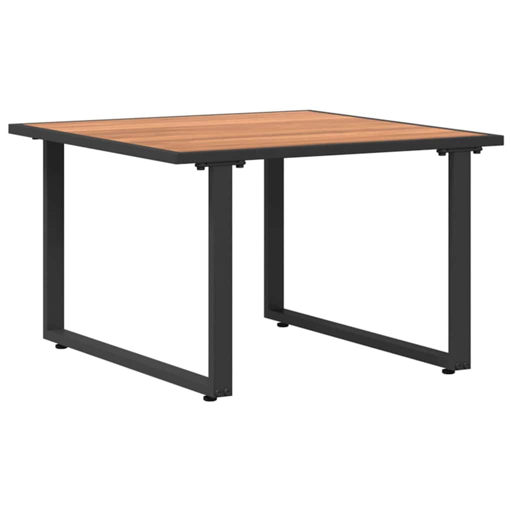 Kaffebord Svart og Brun 55 x 55 x 35 cm Pulverlakkert stål