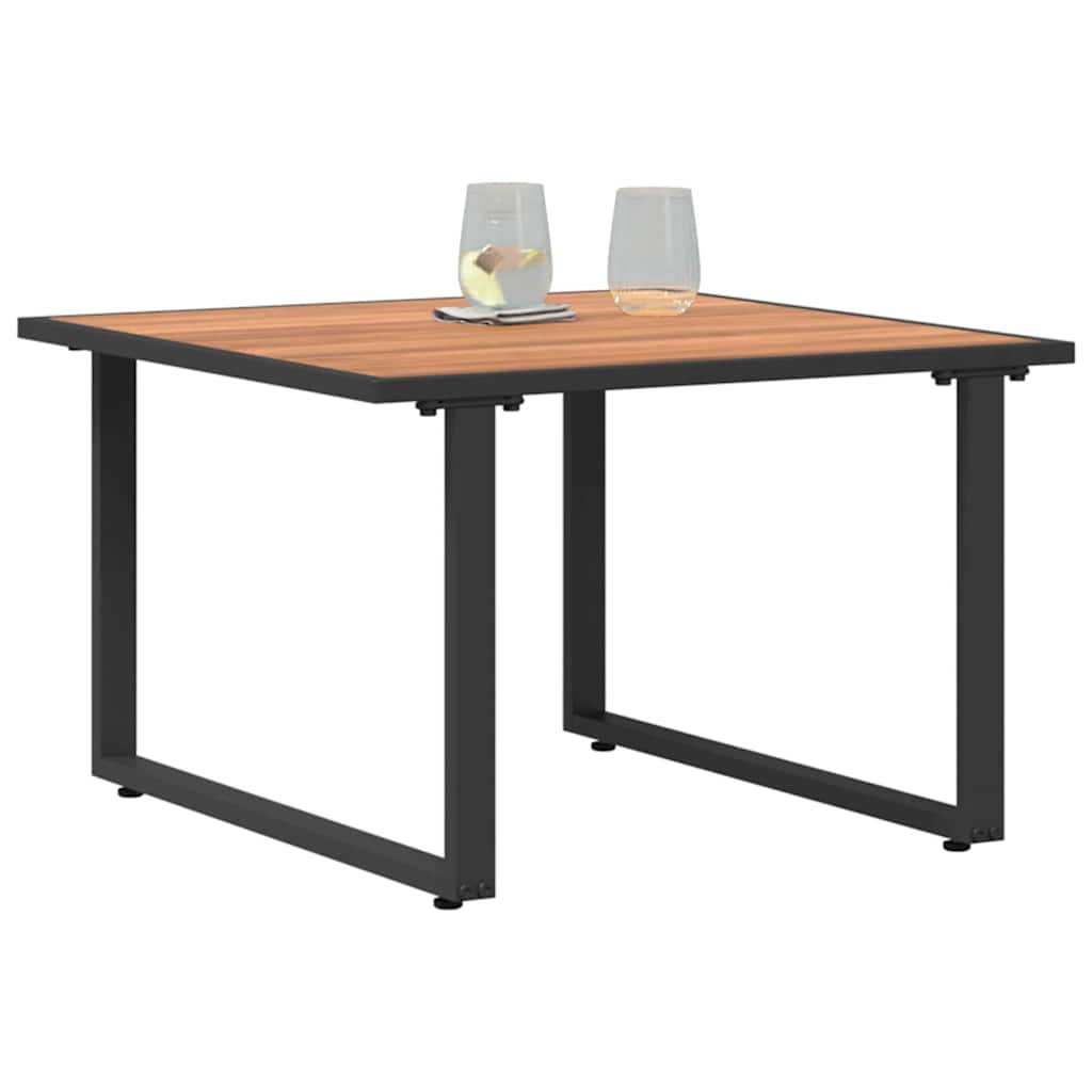 Kaffebord Svart og Brun 55 x 55 x 35 cm Pulverlakkert stål
