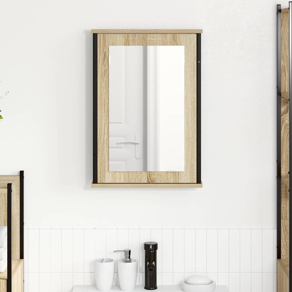 Speilskap med hylle Sonoma eik 42 x 12 x 60 cm Konstruert tre
