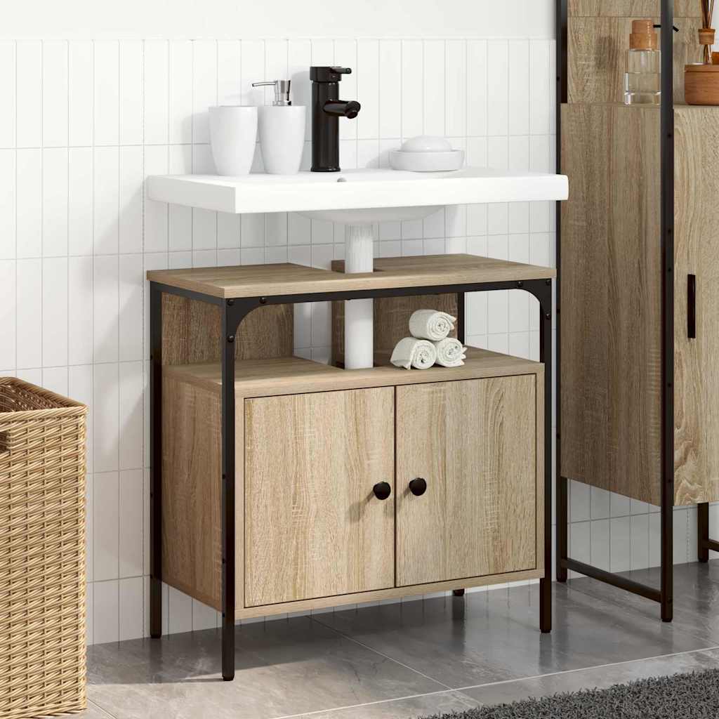 Baderomsskap med lagring Beige 60 x 30 x 60 cm Konstruert tre