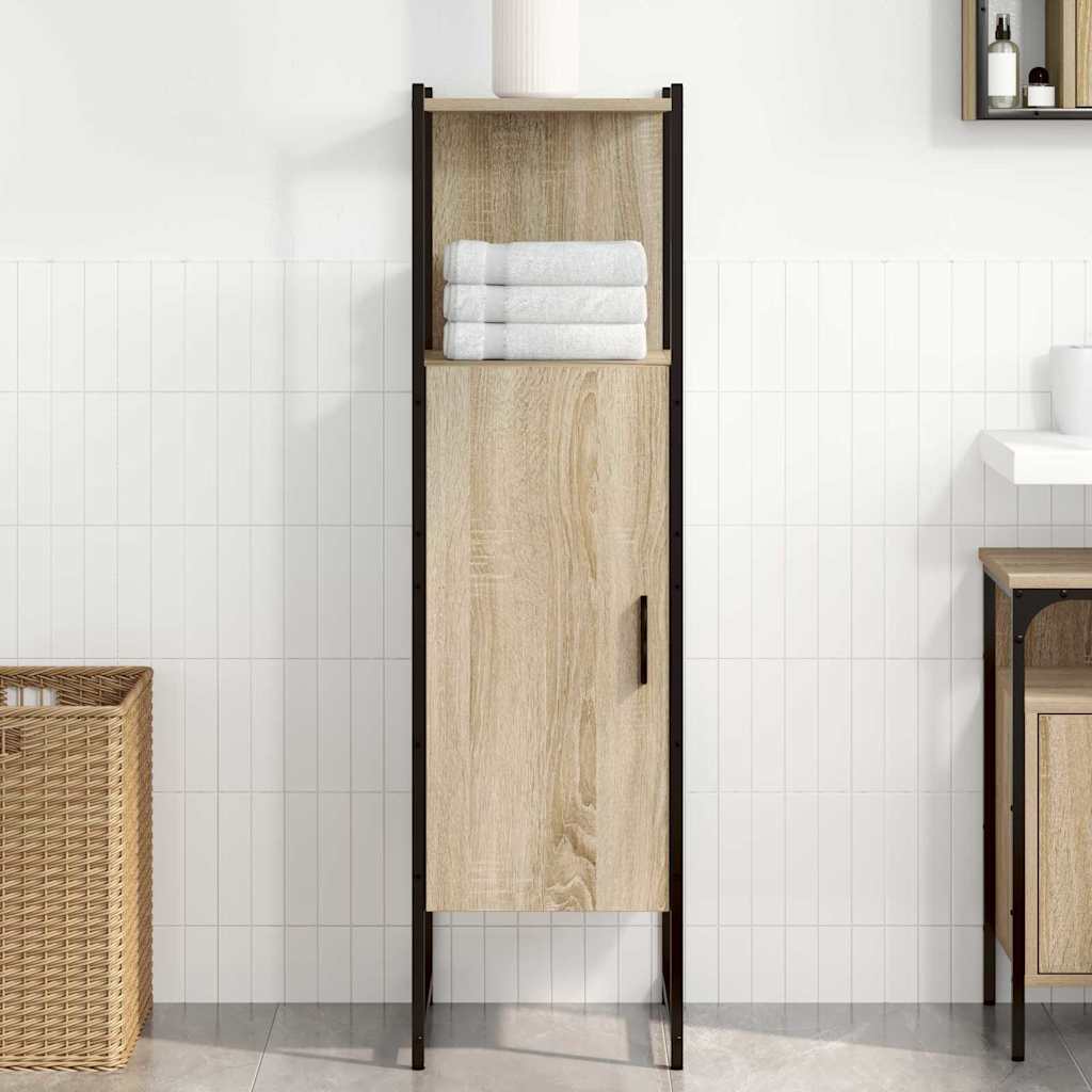 Baderomsskap med hylle Beige 33 x 33 x 120,5 cm Konstruert tre