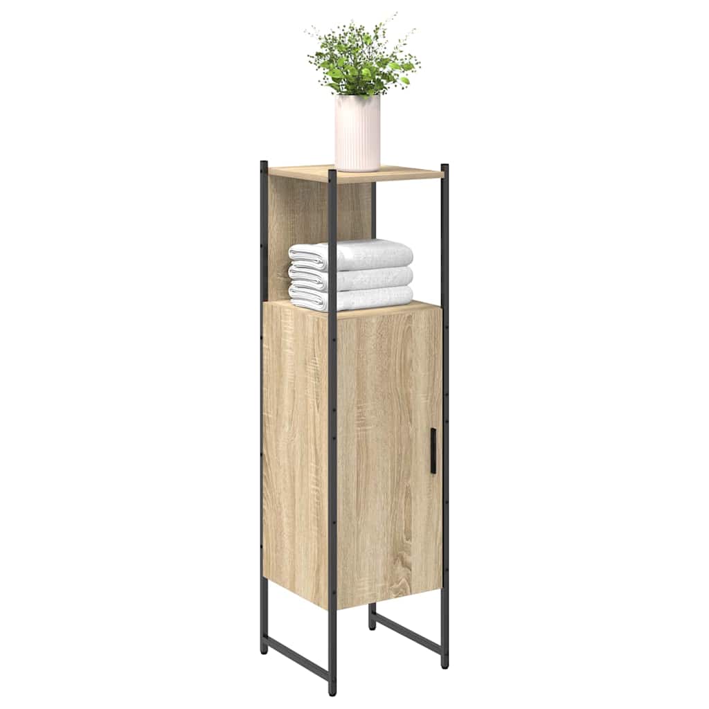 Baderomsskap med hylle Beige 33 x 33 x 120,5 cm Konstruert tre