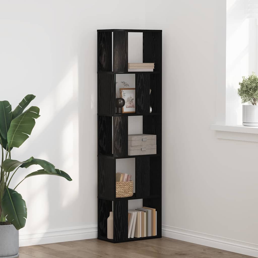 Bokhylle Svart Eik 45 x 23,5 x 162,5 cm