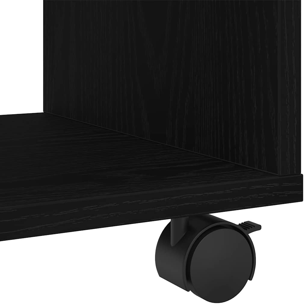 Avlastningsbord Svart Eik 72 x 33 x 42,5 cm Konstruert tre