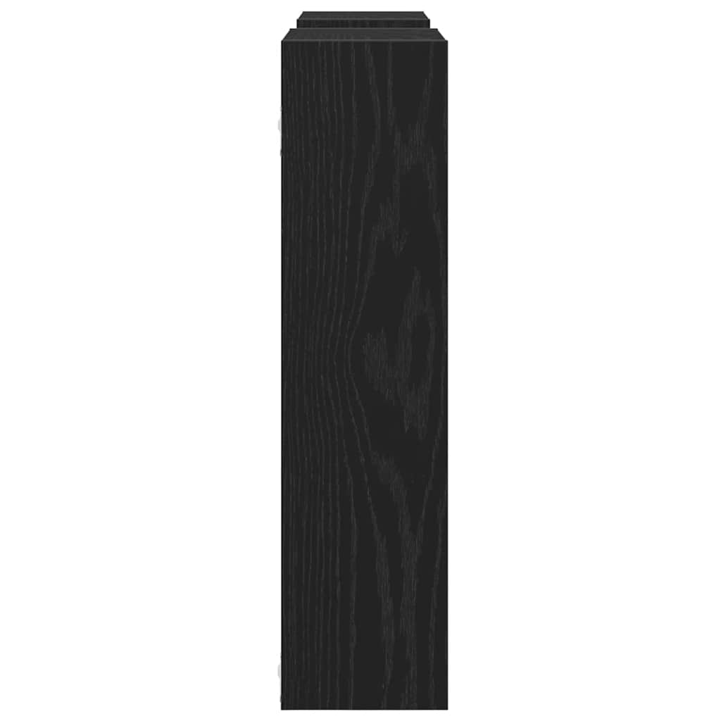 Vegghylle svart eik 99x15x60 cm konstruert tre