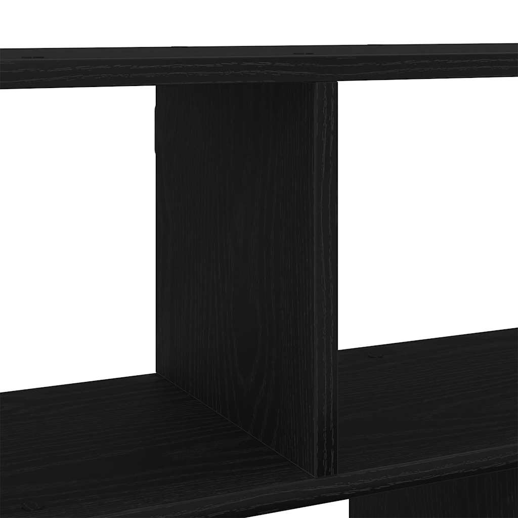 Vegghylle svart eik 100x25x50 cm konstruert tre