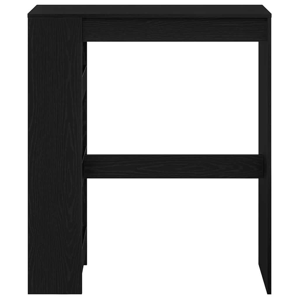 Barbord med hyller svart eik 90x40x103,5 cm konstruert tre