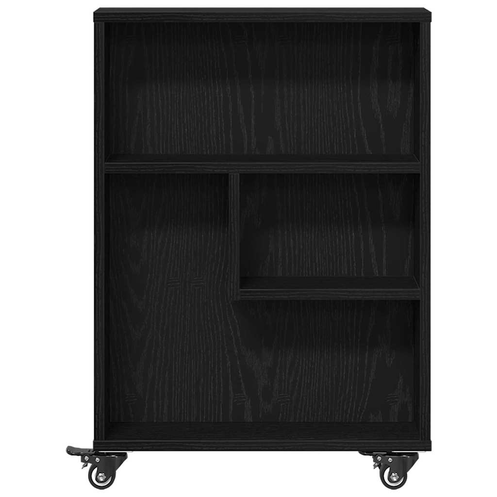 Smal Oppbevaringsvogn Svart Eik 48 x 13 x 68 cm