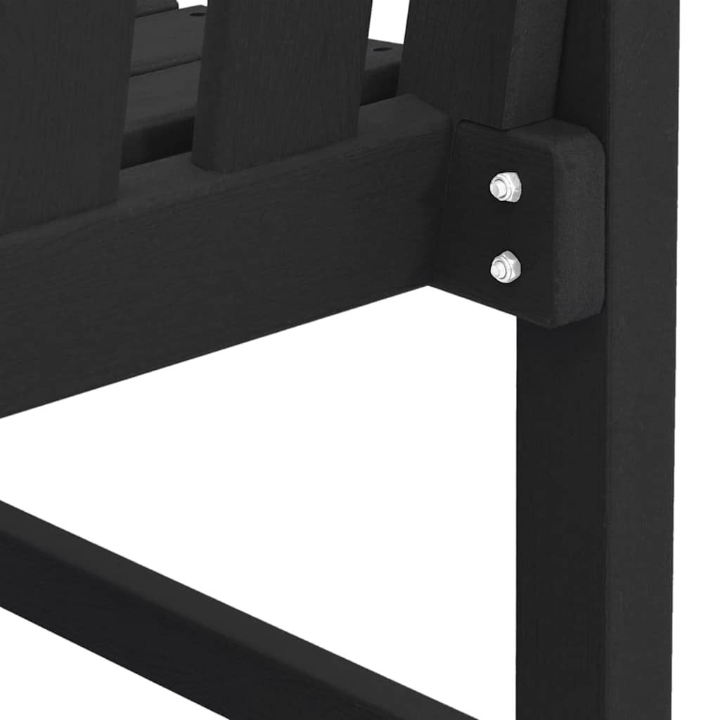 Hagebenk Svart 120 x 59 x 88 cm HDPE