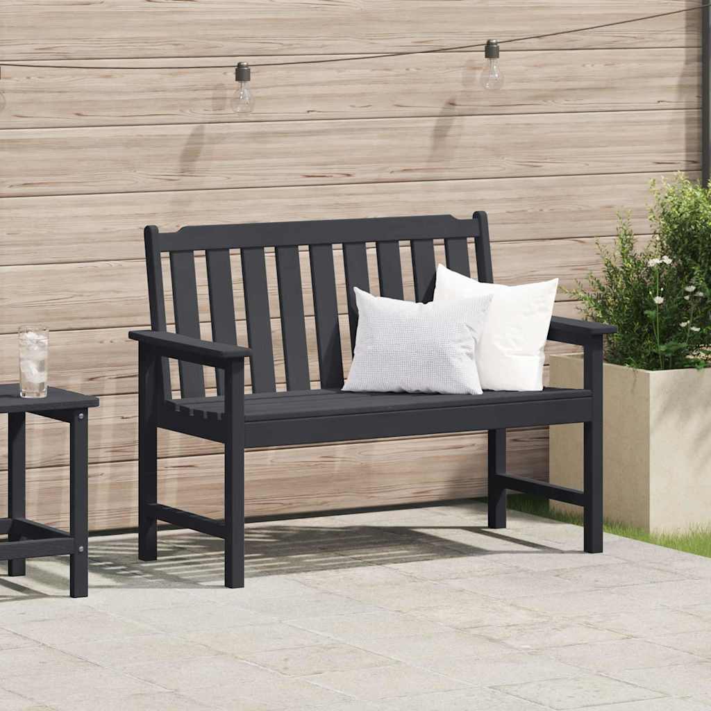 Hagebenk Svart 120 x 59 x 88 cm HDPE