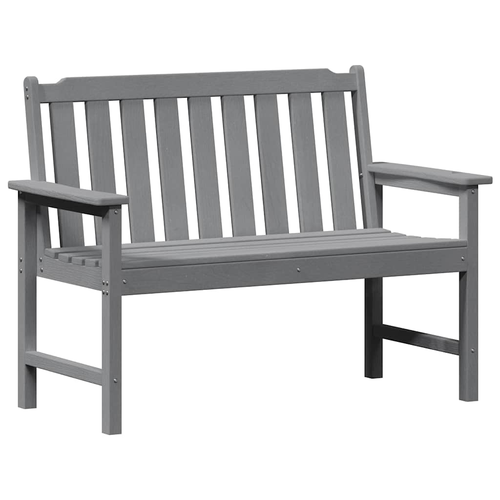 Hagebenk Lysegrå 120 x 59 x 88 cm HDPE