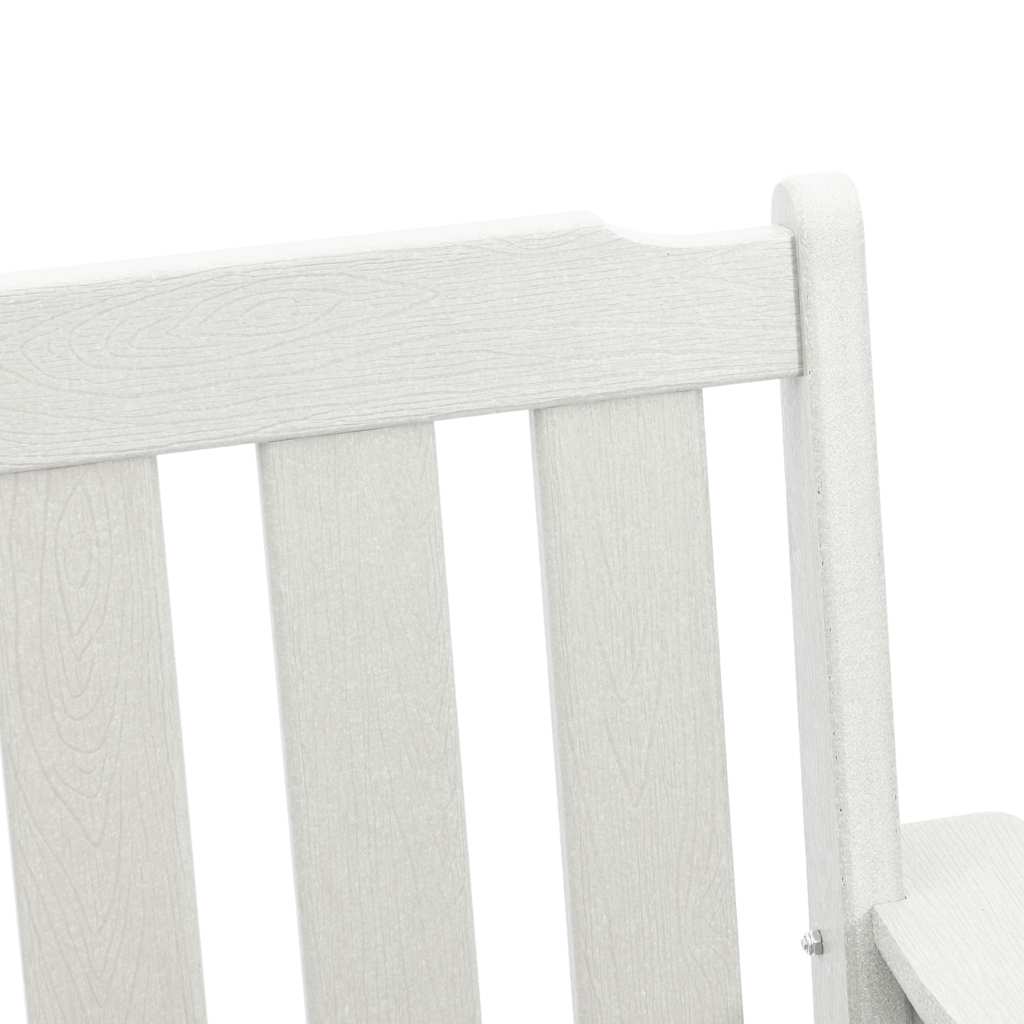 Hage spisestol 2 pcs Hvit 65,5 x 59 x 88 cm HDPE