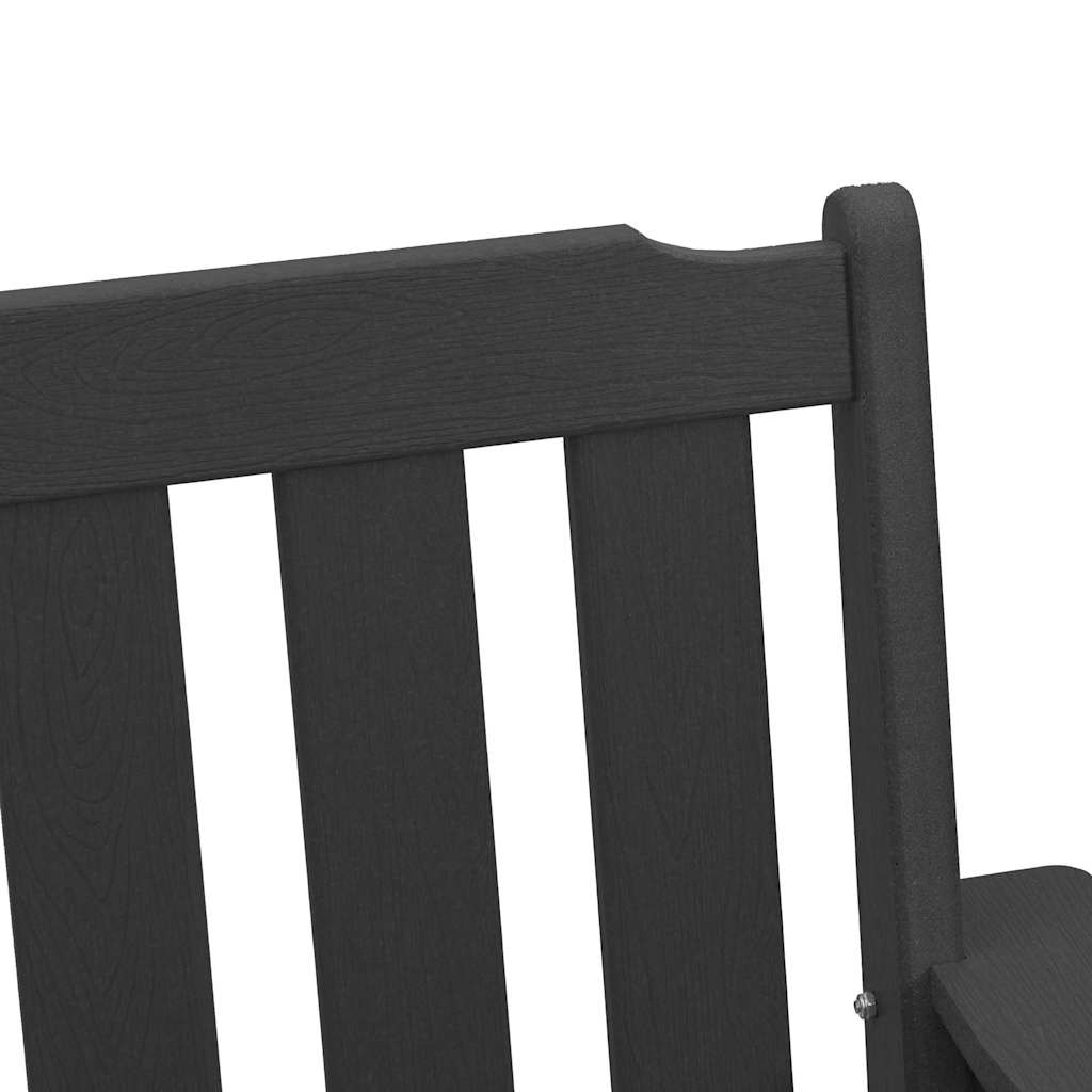 Hage spisestol 2 pcs Svart 65,5 x 59 x 88 cm HDPE
