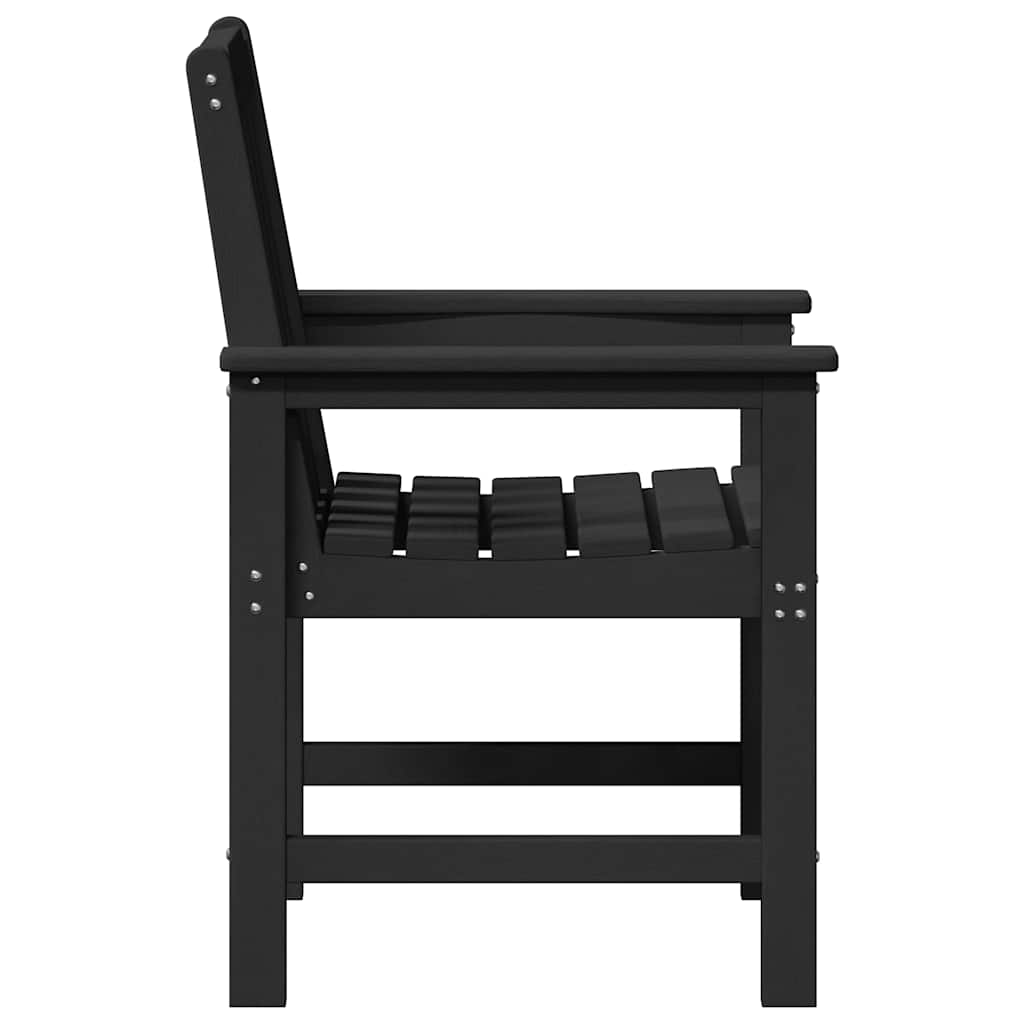 Hage spisestol 2 pcs Svart 65,5 x 59 x 88 cm HDPE