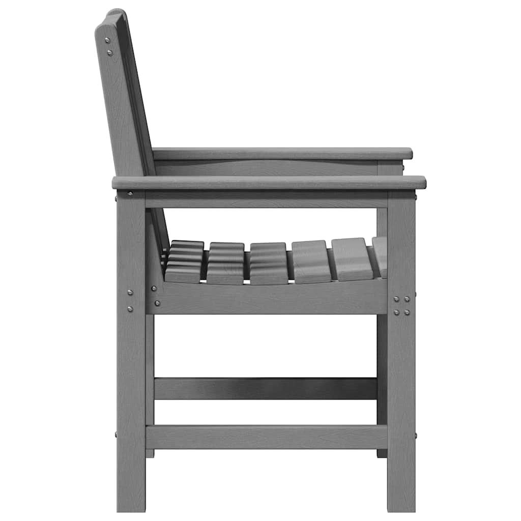 Hage spisestol 2 pcs Lysegrå 65,5 x 59 x 88 cm HDPE