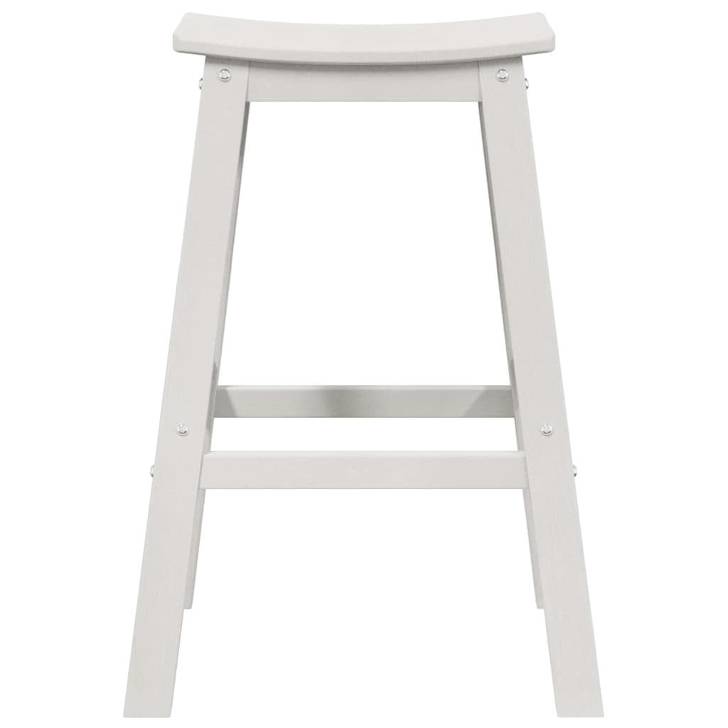 Barstol 2 pcs Hvit 52 x 43 x 73,5 cm HDPE