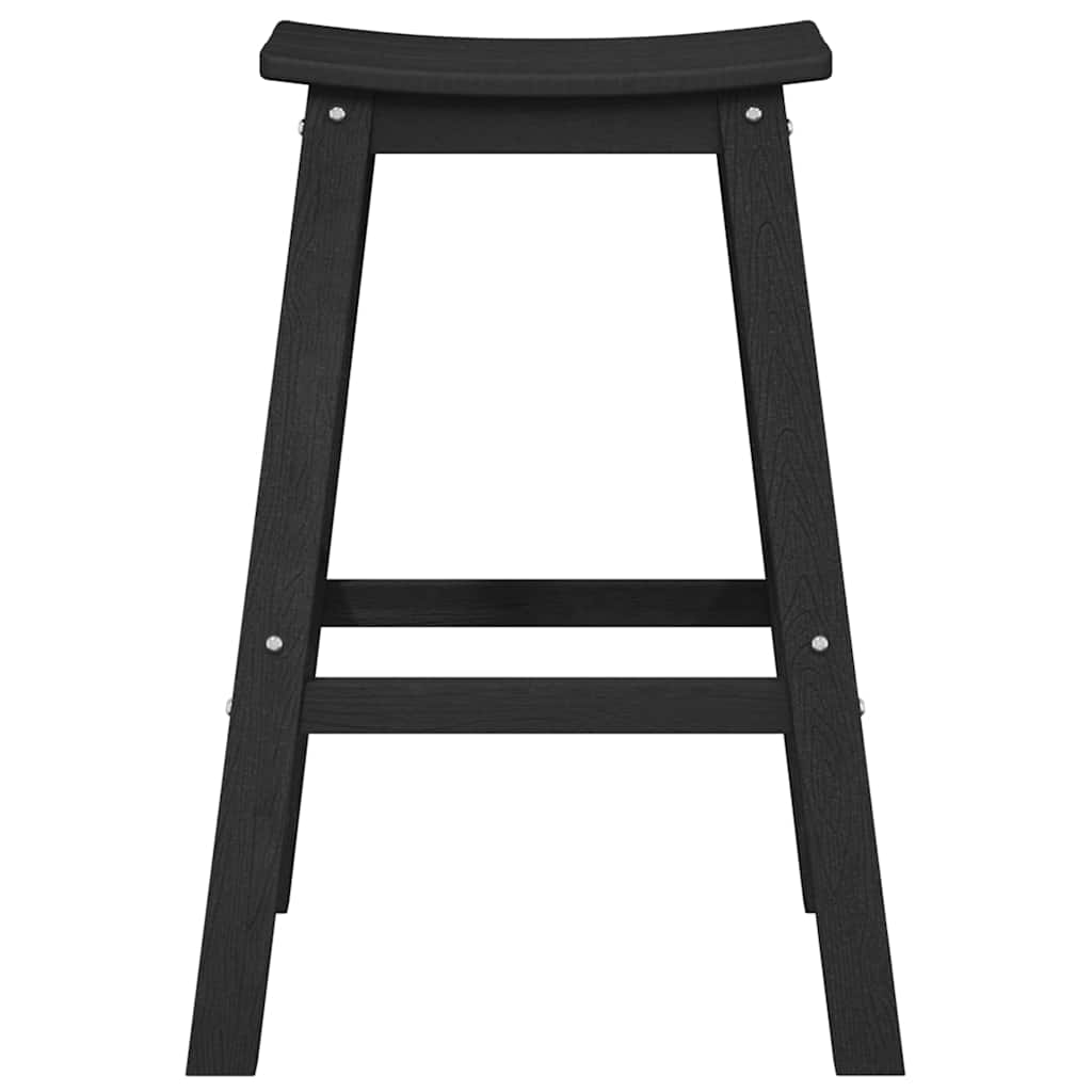 Barstol 2 pcs Svart 52 x 43 x 73,5 cm HDPE