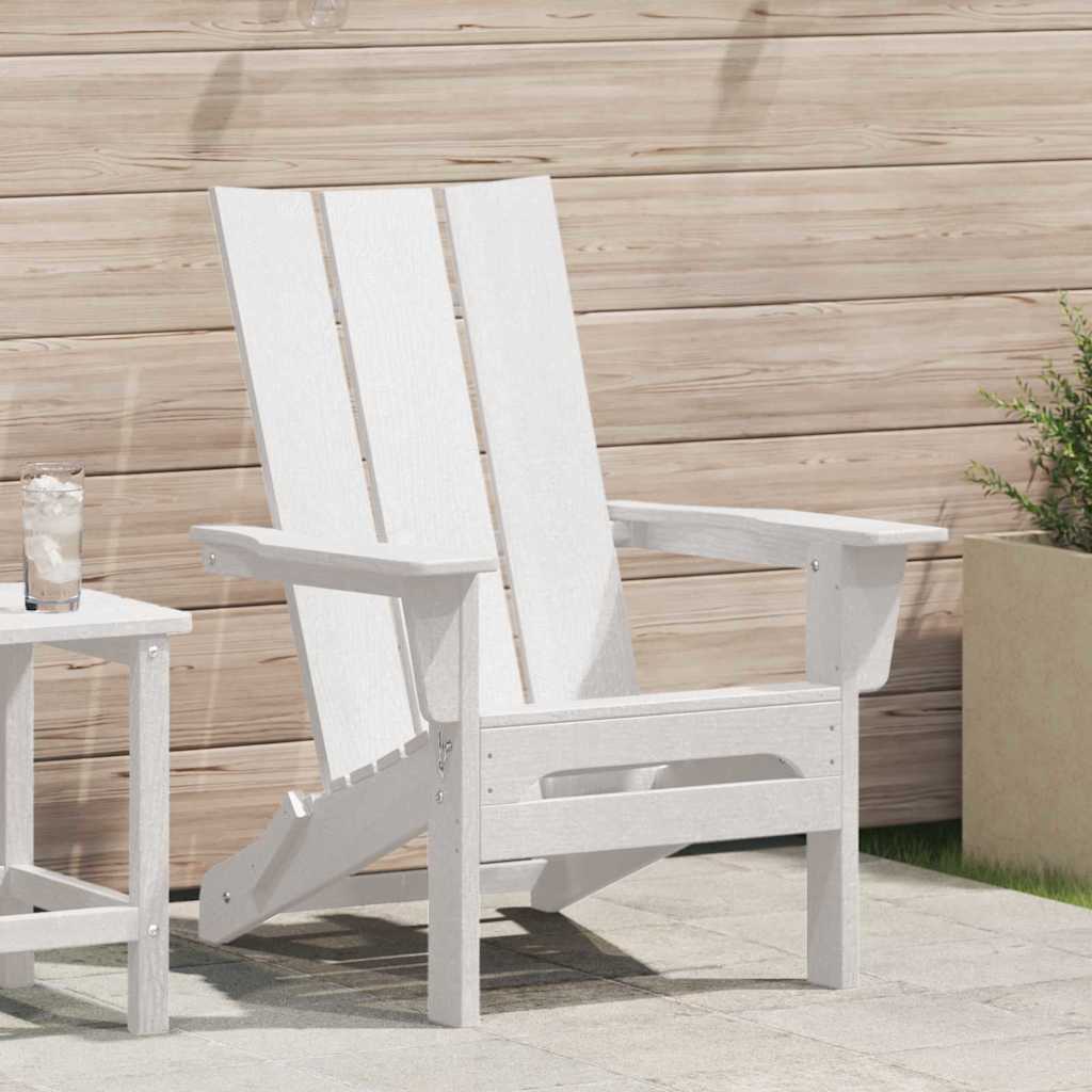 Folding Adirondack Stol Hvit 80,5 x 74,5 x 92 cm HDPE